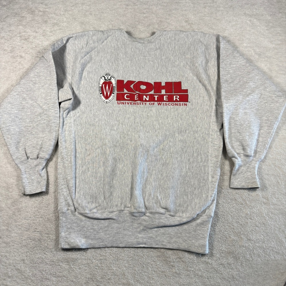 Vintage Champion Reverse Weave Kohl Center University of Wisconsin Sweatshirt XL